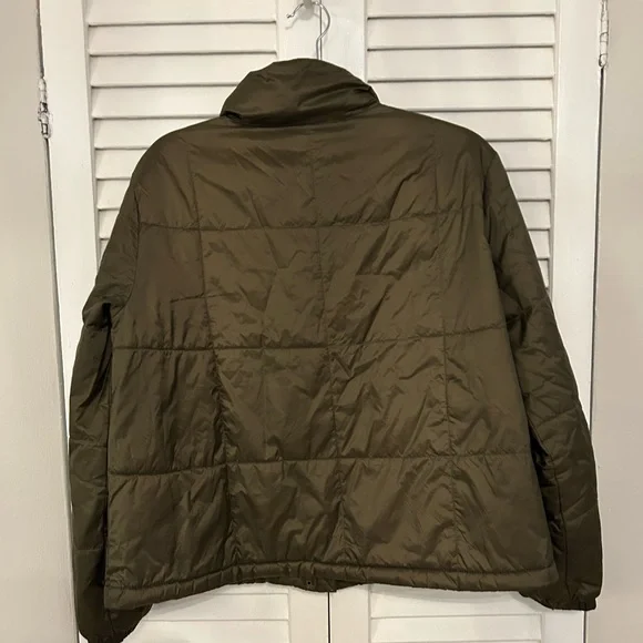 Madewell Travel Buddy Olive Green Women's Packable Puffer Jacket - Picture 6 of 7